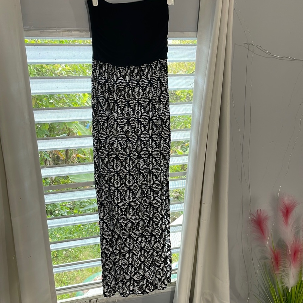 Strapless maxi dress